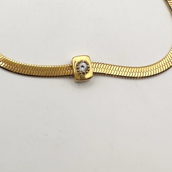 Hey Harper HARMONY Bracelet Gold Chain Cubic Zirconia CZ Minimalist Jewelry - Picture 7 of 13